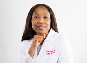 A smiling female doctor